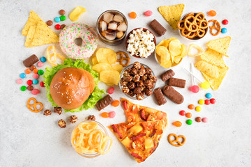 Wall Mural - Unhealthy eating