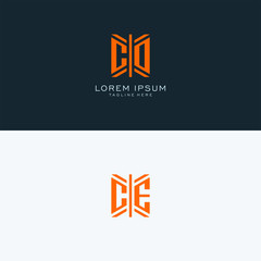 Wall Mural - CD CE monogram Logo Set modern graphic design, Inspirational logo design for all companies. -Vectors