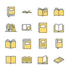Poster - Book set icon template color editable. Book pack symbol vector sign isolated on white background. Simple logo vector illustration for graphic and web design.