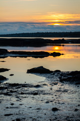 Wall Mural - sunset over sea