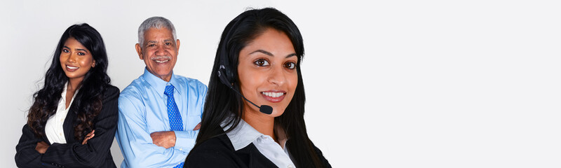 Poster - Group of Indian Workers At A Call Center