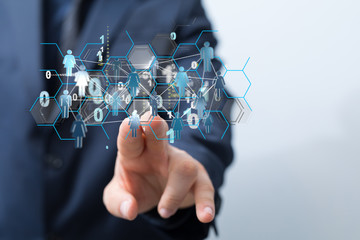 social network and leadership as concept.you need resource