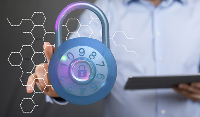 security data code digital in hand