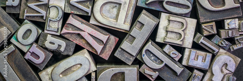 Cuadros en Lienzo old letterpress metal type printing blocks