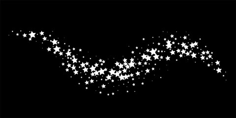 Wall Mural - white star way on black background vector illustration