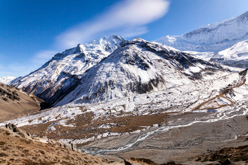 Wall Mural - Mountains near Tilicho lake in Himalayas, Nepal, Annapurna conservation area