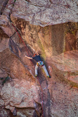 climber on a rock