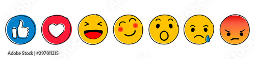 Photographie Set of Emoticons