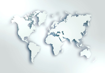  World digital outlined map background