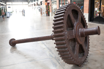 Classic old giant cog wheels.