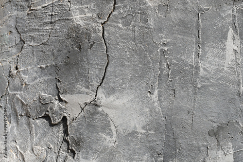 Cuadros en Lienzo The texture of gypsum or alibaster cracked plaster on the wall is a thick layer