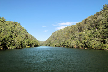 The Nepean River at Penrith Australia and its Banks