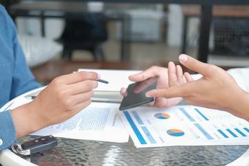 Wall Mural - businessman signing contract with digital pen on mobile phone. man giving electronic signature on smartphone