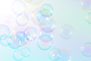 Beautiful colorful soap bubbles background