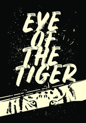 Wall Mural - eye of the tiger tshirt design vector illustration
