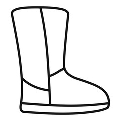 Canvas Print - Ugg boot icon. Outline ugg boot vector icon for web design isolated on white background