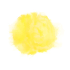 Canvas Print - Vector yellow watercolor sun, isolated on white background. Illustration.