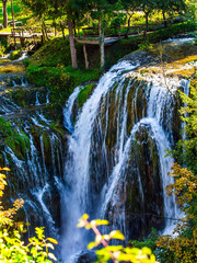 Wall Mural - Scenic cascades on the river Sluncica