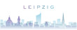 Leipzig Transparent Layers Gradient Landmarks Skyline