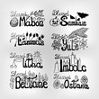 set of vector wheel of time lettering