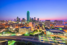Dallas, Texas, USA Skyline At Twilight