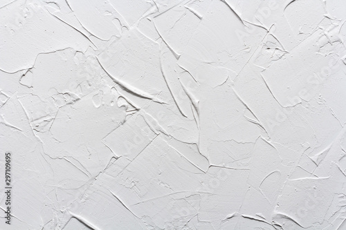 Fotomural white texture putty wall, rough grunge background