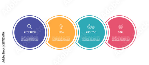 Business process infographic template Poster Mural XXL
