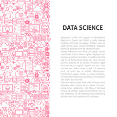 Wall Mural - Data Science Line Pattern Concept