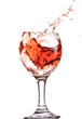 © Vasily Popov - a splash of red wine in a glass on a white background