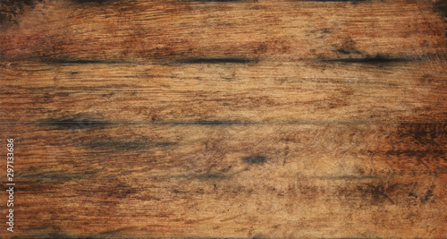 Cuadros en Lienzo Old aged brown wooden planks background texture