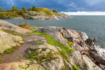 Karelia. Russia. Ladoga. Skerries of Karelia. Landscapes of Karelian lake. Islands in Lake Ladoga. The nature of the Russian Federation. Tours to the Republic of Karelia. Northern nature. Archipelago