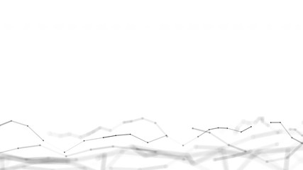 Abstract illustration background motion transformation with flickering light on plexus pattern of future innovation technology digital business dots line network decentralize communication connection