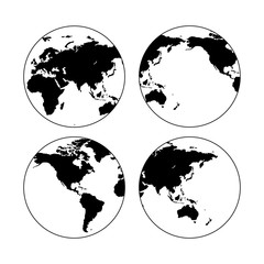 Wall Mural - Globe vector icon. Planet illustration. Europe countries.