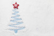 Leinwandbild Motiv Christmas greeting card with fir tree shape