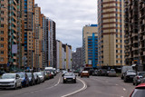 Fototapeta  - European Avenue Kudrovo, a new district under construction in St. Petersburg, Russia.