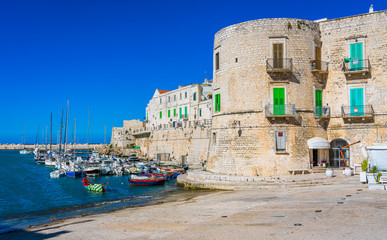 Poster - The beautiful waterfront of Giovinazzo, town in the province of Bari, Puglia (Apulia), southern Italy.