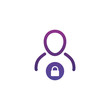 User login or authenticate icon, vector. Personal protection icon. Internet privacy protection icon. Password protected. Security key pad. Account. Connect