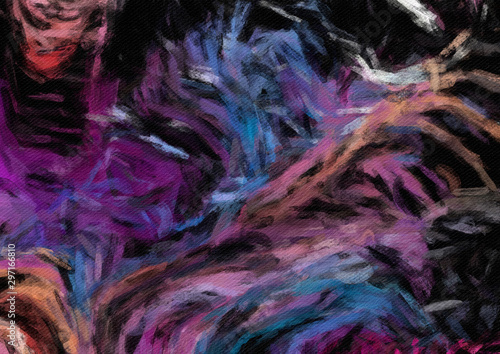 Colorful oil painting abstract art texture with brush strokes. Vintage Style ...