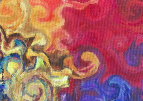 Colorful oil painting abstract art texture with brush strokes. Vintage Style ...