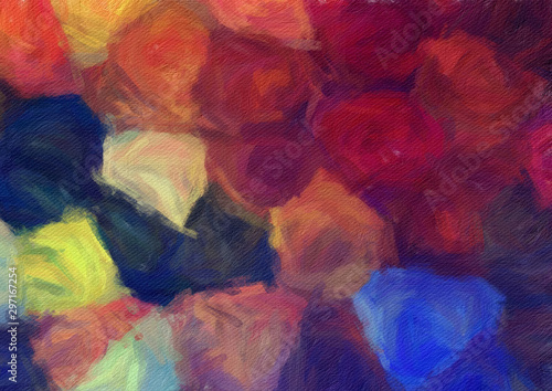 Colorful oil painting abstract art texture with brush strokes. Vintage Style ...
