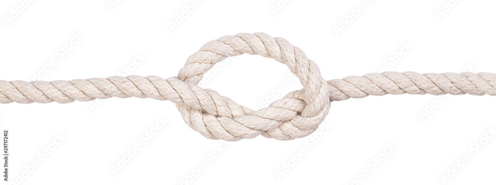 Fragment of a nautical rope - obrazy, fototapety, plakaty 