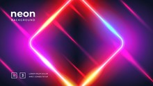 Futuristic Abstract Colorful Vector Background With Glowing Electric Bright Neon Lines . Abstract Modern Vector Layout