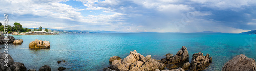 Fotografía Paisaje marítimo, panorámico de Opatija, en la península de Istria, Croacia, en