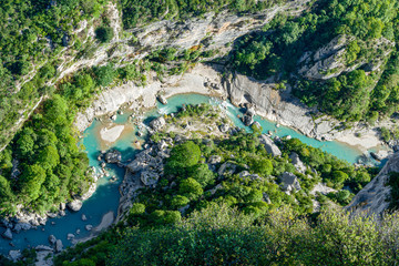 Gorges of Verdon canyon, La Palud-sur-Verdon, Alpes de Haute Provence. France.