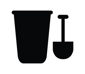 Poster - bucket and shovel icon