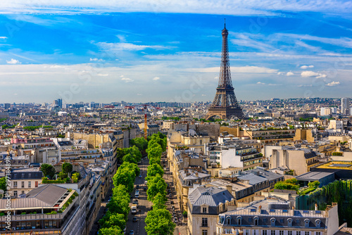 Plakat Paryż  panorame-paryza-z-wieza-eiffla-w-paryzu-francja