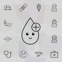 Poster - blood icon. Universal set of Blood donation for website design and development, app development