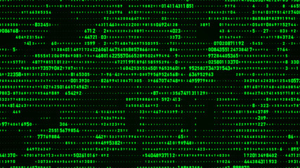 Wall Mural - binary computer code background. digital background matrix. 3d rendering.