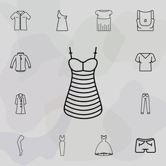 Wall Mural - Nightdress clothes dress icon. Universal set of clothes for website design and development, app development