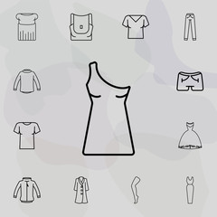 Wall Mural - Shoulder woman dress clothes icon. Universal set of clothes for website design and development, app development